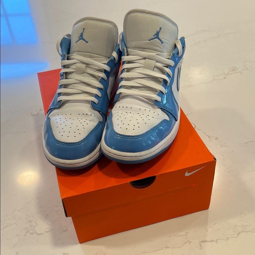 Nike Air Jordan Blue and White Shoes